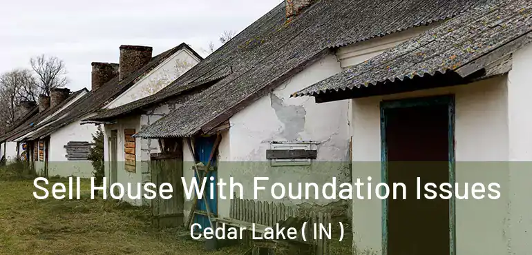 Sell House With Foundation Issues Cedar Lake ( IN )