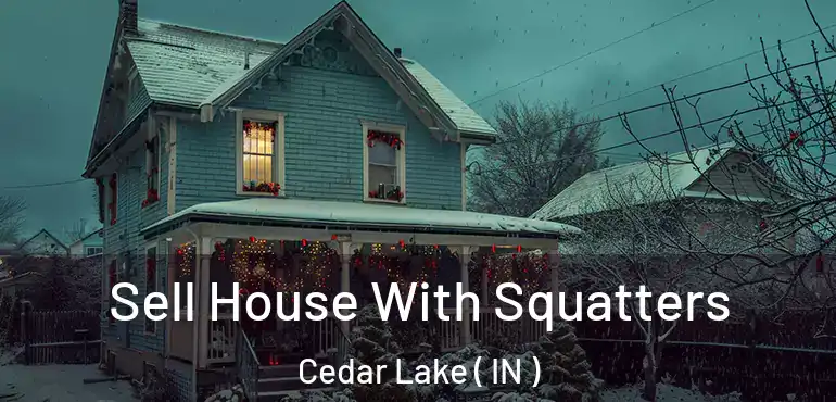  Sell House With Squatters Cedar Lake ( IN )